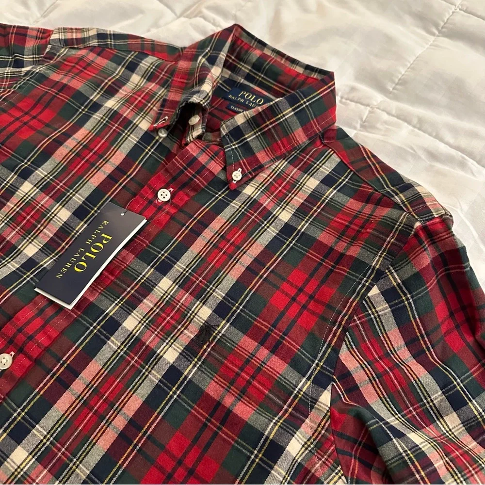 Polo Ralph Lauren Classic Fit Plaid Oxford Shirt | Men’s Small | New with Tags